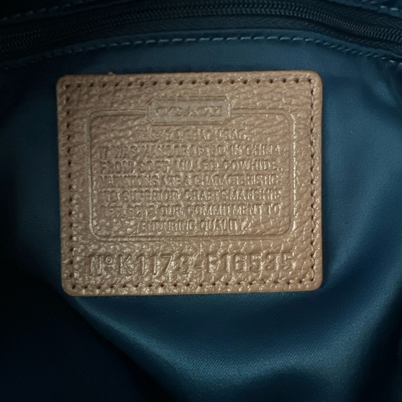 COACH METALLIC BEIGE PEBBLE LEATHER SHOULDER BAG, “PENELOPE”, 2011, HARDLY USED - Picture 9 of 10